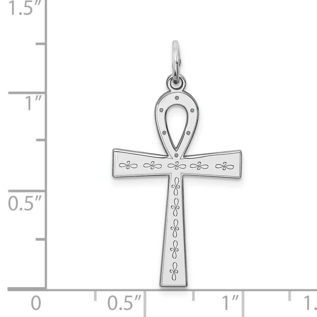 Sterling Silver Laser Designed Cross Pendant