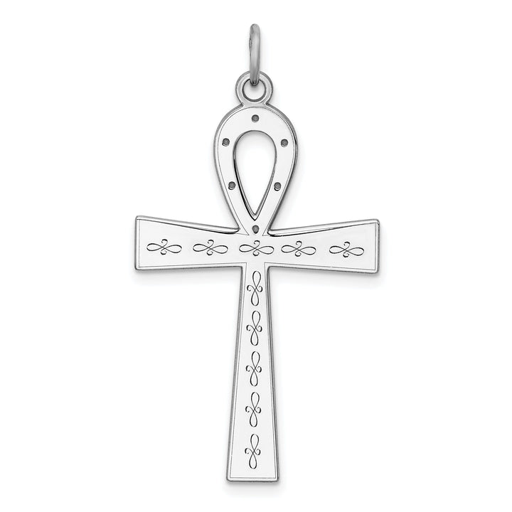 Sterling Silver Laser Designed Cross Pendant