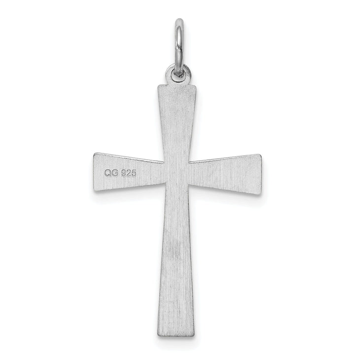 Sterling Silver Laser Designed Cross Pendant