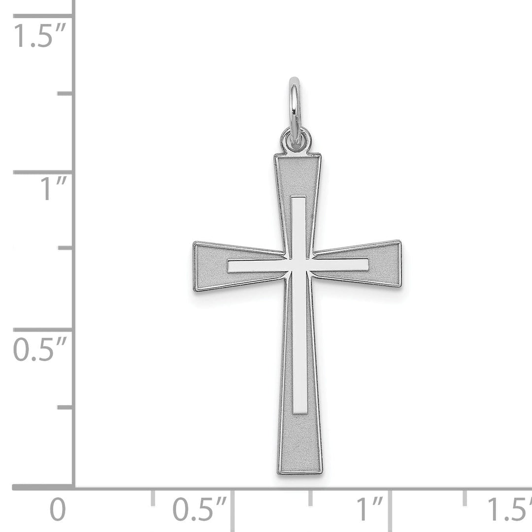 Sterling Silver Laser Designed Cross Pendant