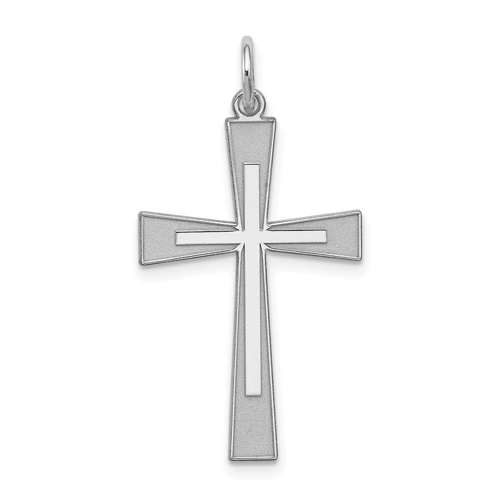 Sterling Silver Laser Designed Cross Pendant