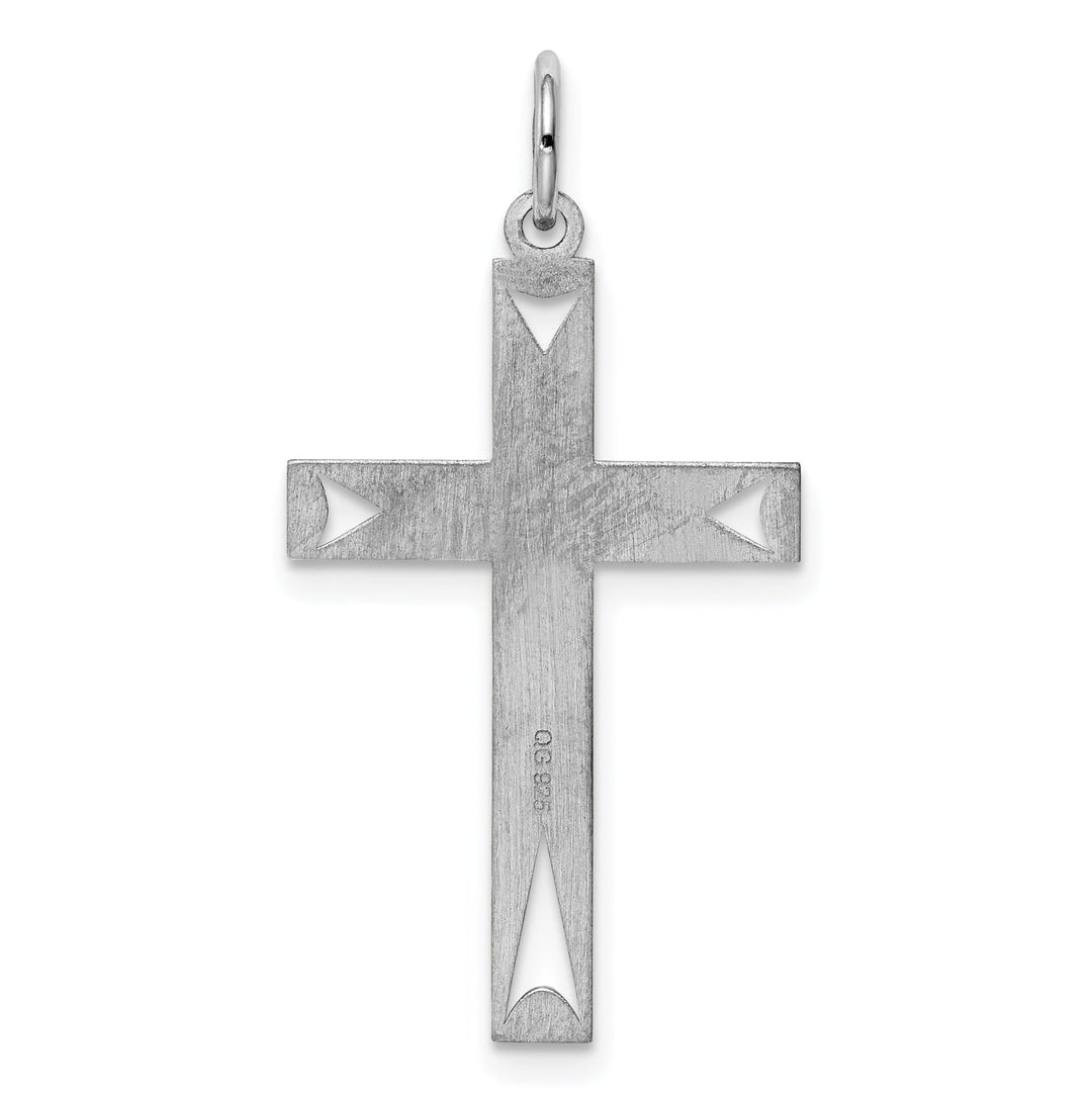 Sterling Silver Laser Designed Cross Pendant