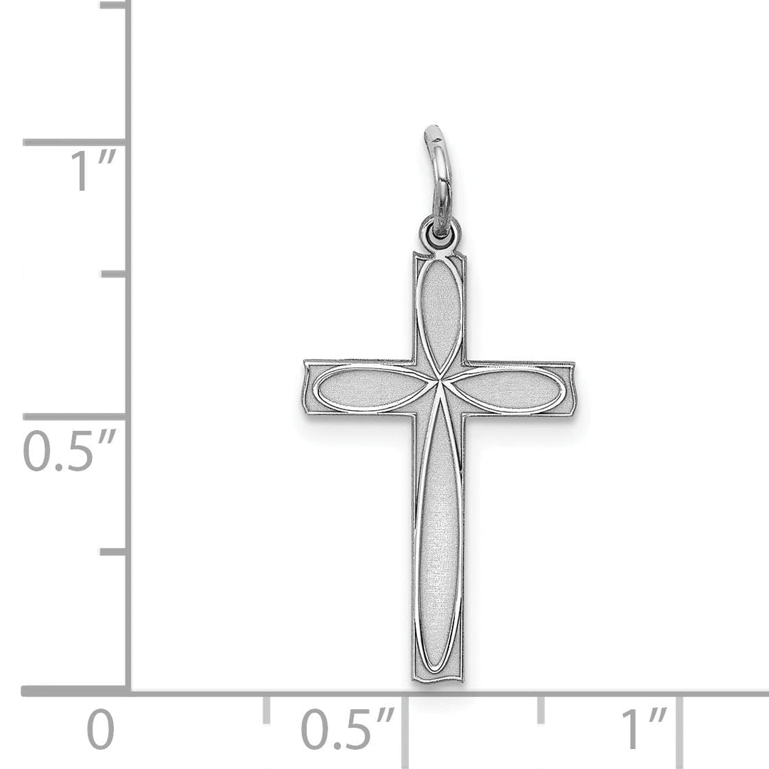 Sterling Silver Laser Designed Cross Pendant