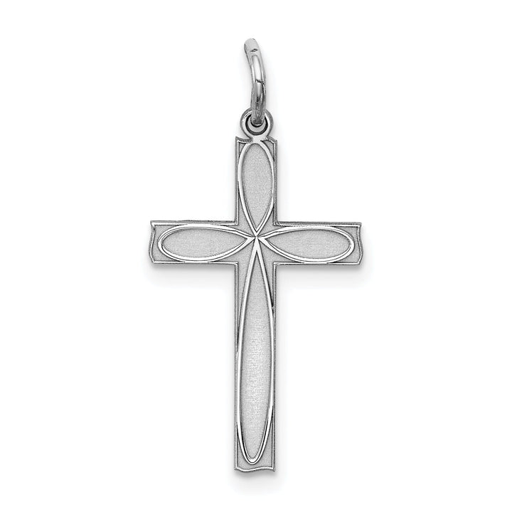 Sterling Silver Laser Designed Cross Pendant