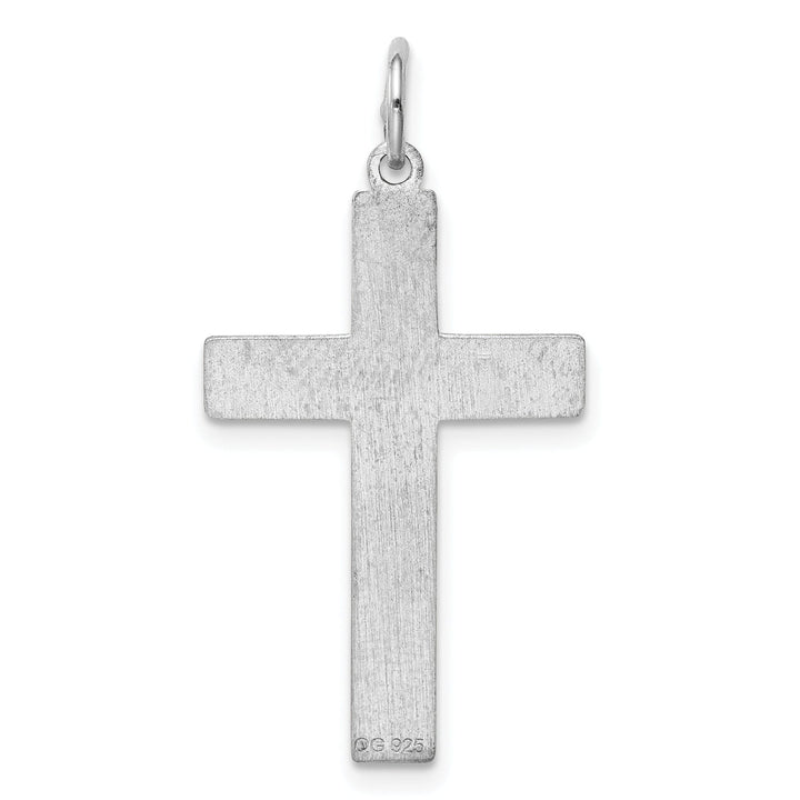 Sterling Silver Laser Designed Cross Pendant