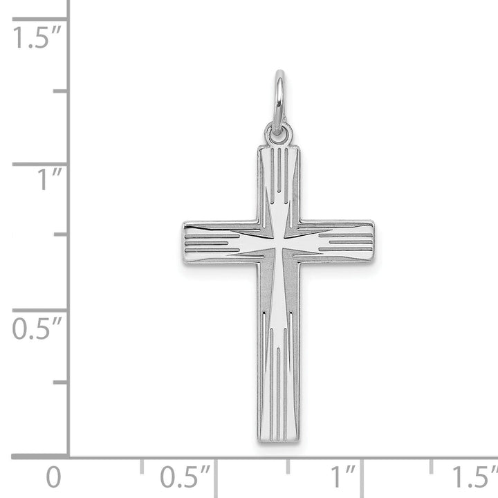 Sterling Silver Laser Designed Cross Pendant