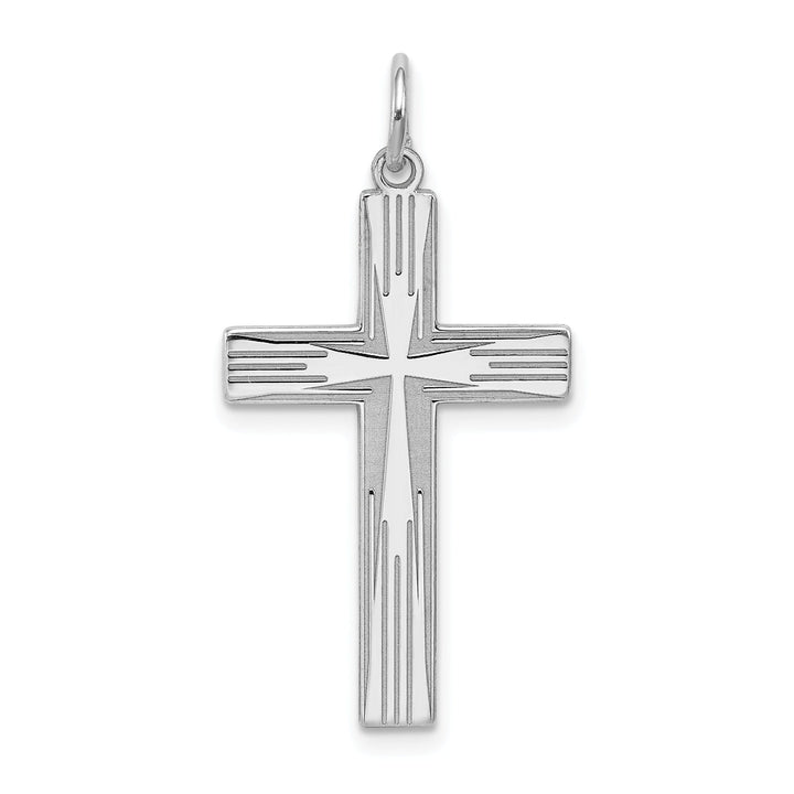 Sterling Silver Laser Designed Cross Pendant