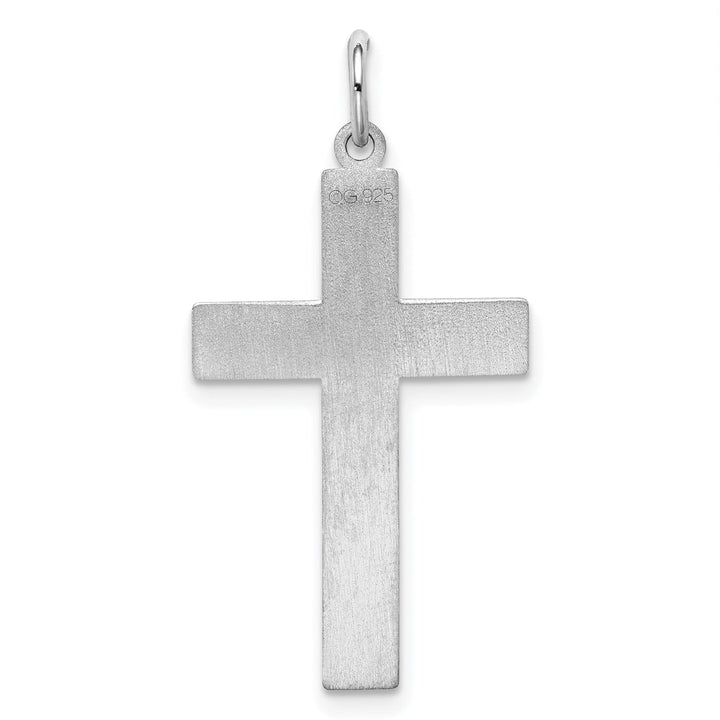 Silver Laser Designed Latin Cross Pendant