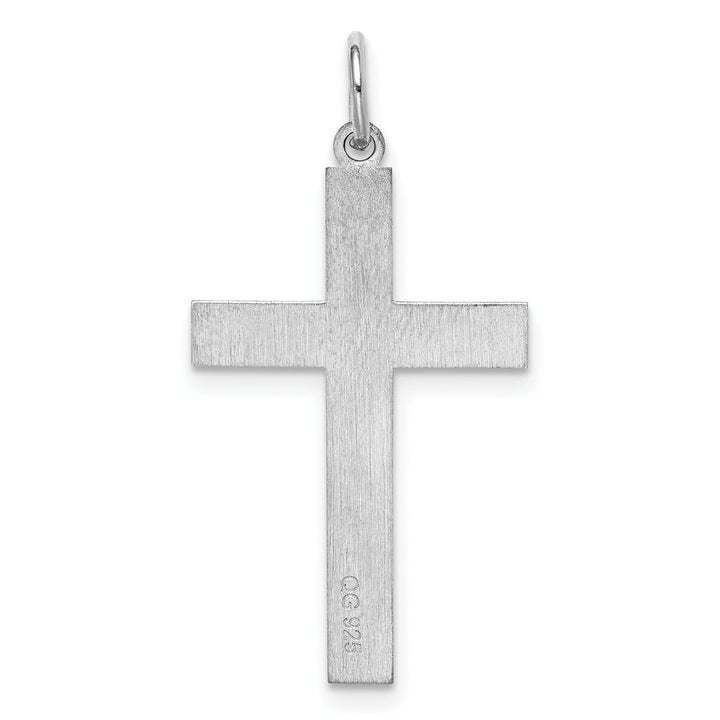 Silver Laser Designed Latin Cross Pendant