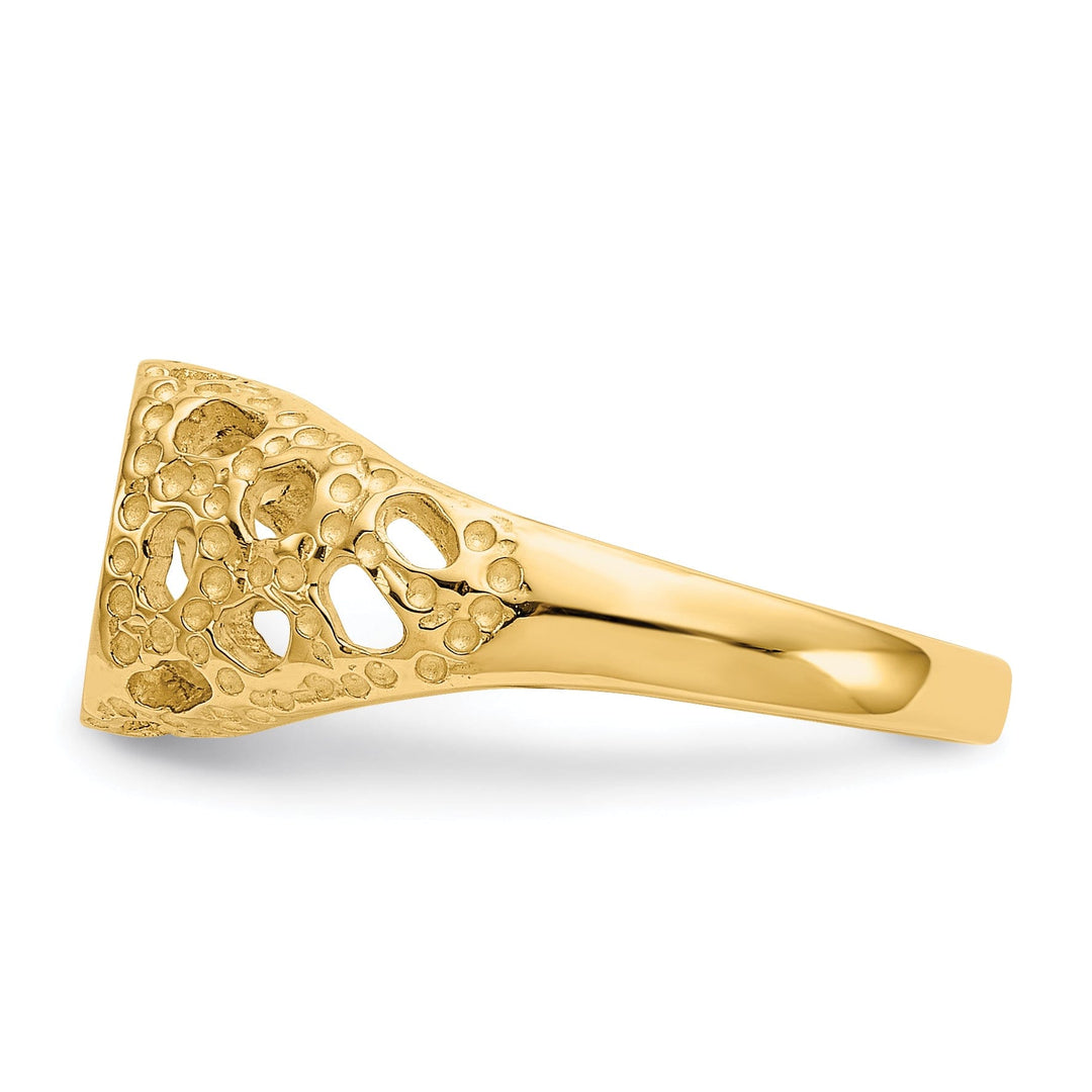 14k Yellow Gold Fancy Signet Children's Ring