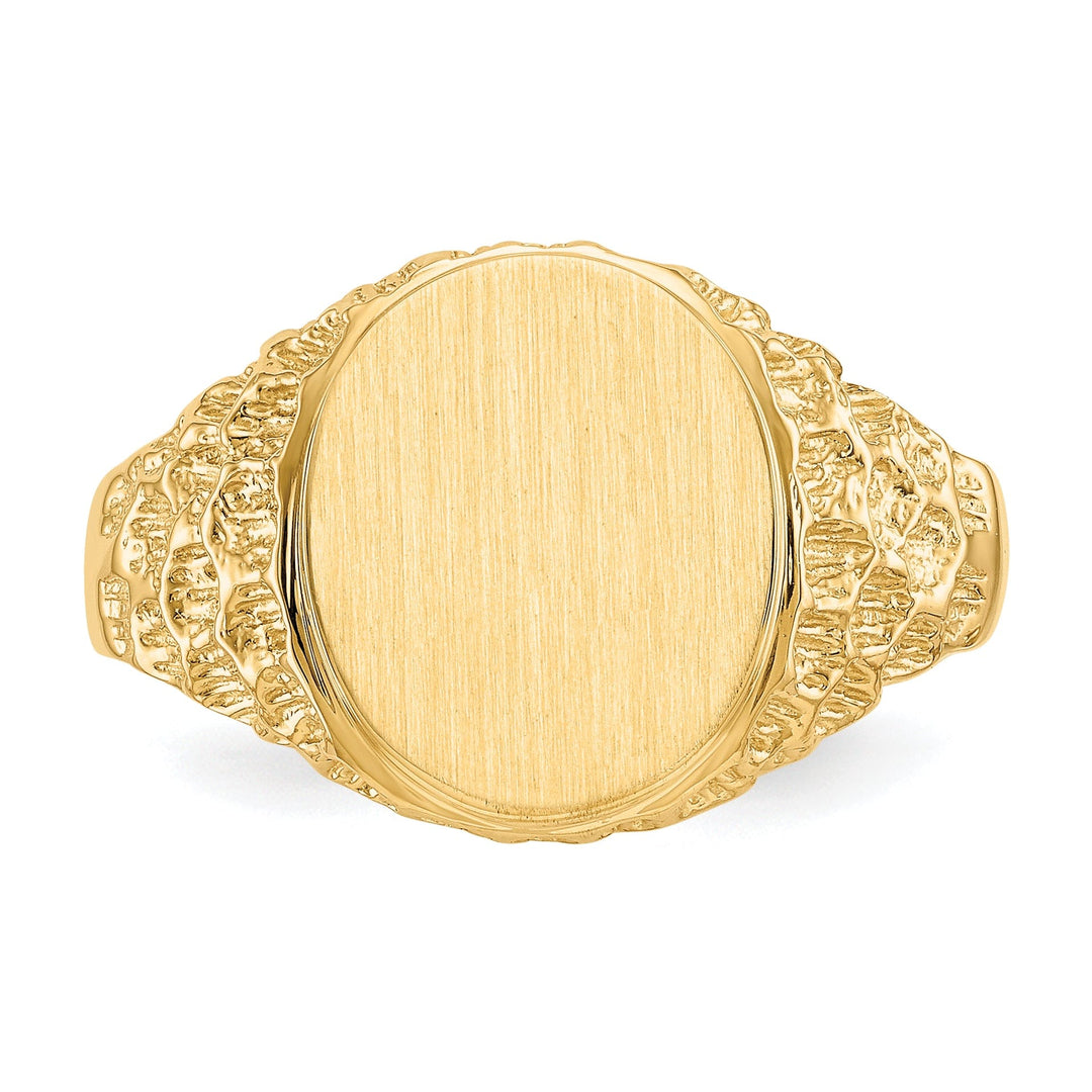 14k Yellow Gold Polished Signet Ring