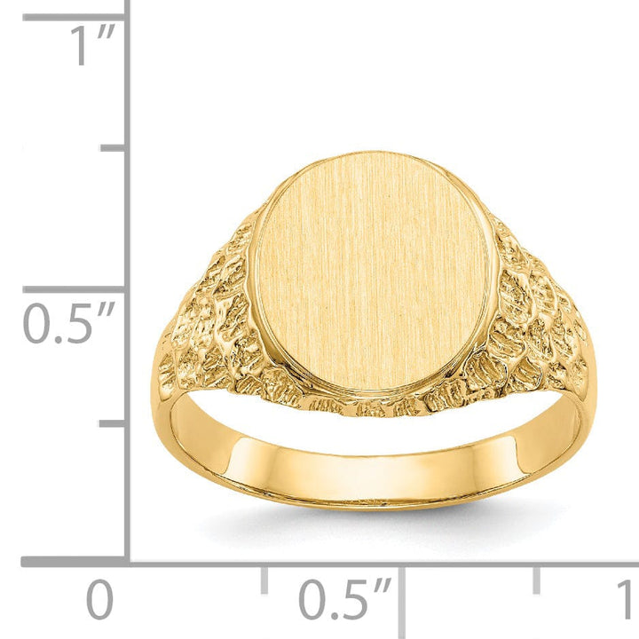 14k Yellow Gold Polished Signet Ring