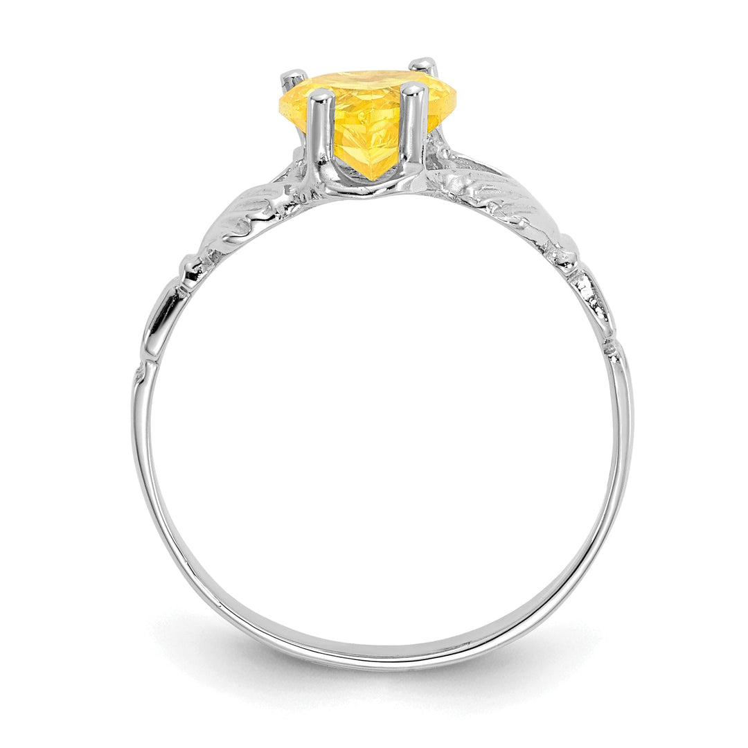 14k White Gold Birthstone Claddagh Ring