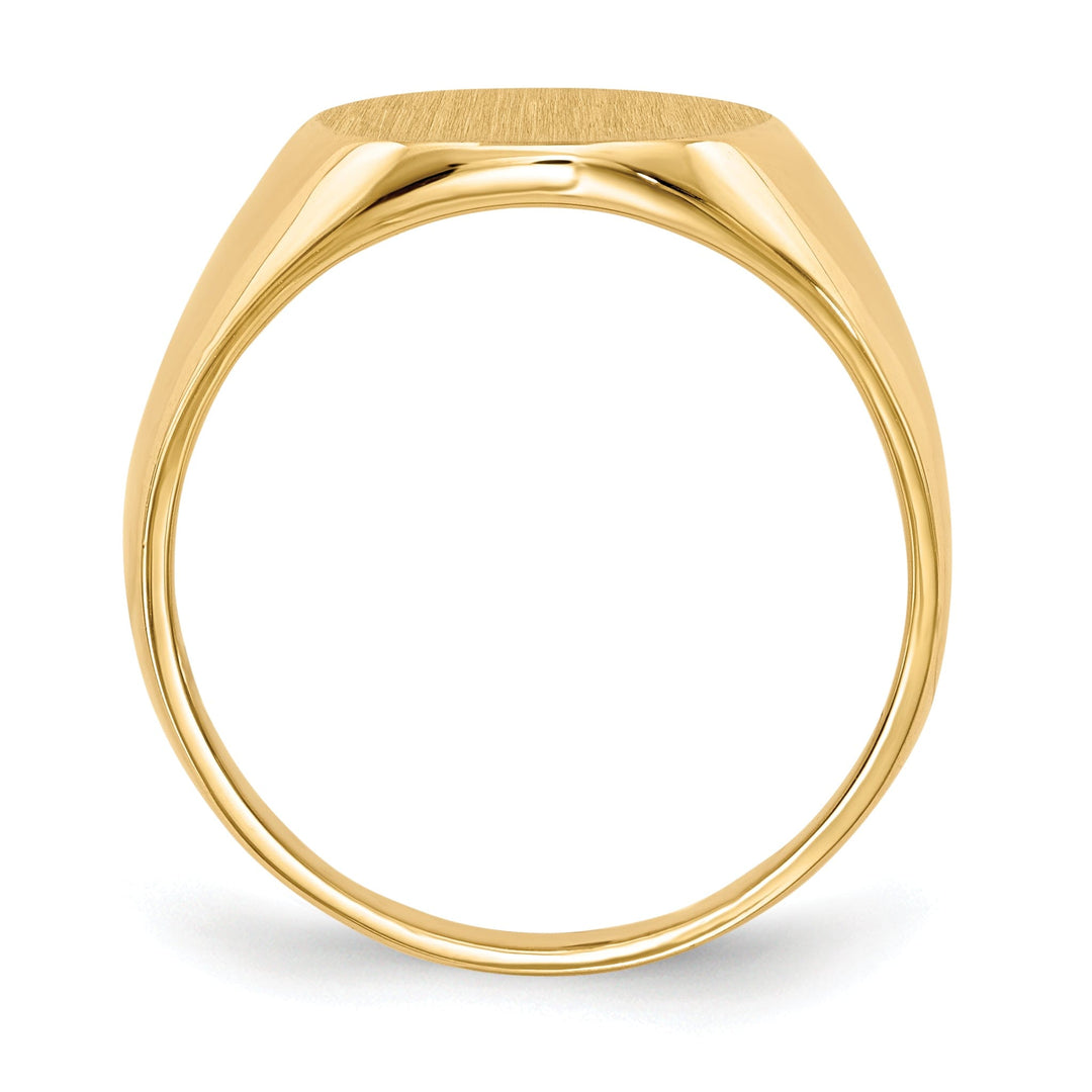 14k Yellow Gold Men's Polished Signet Ring