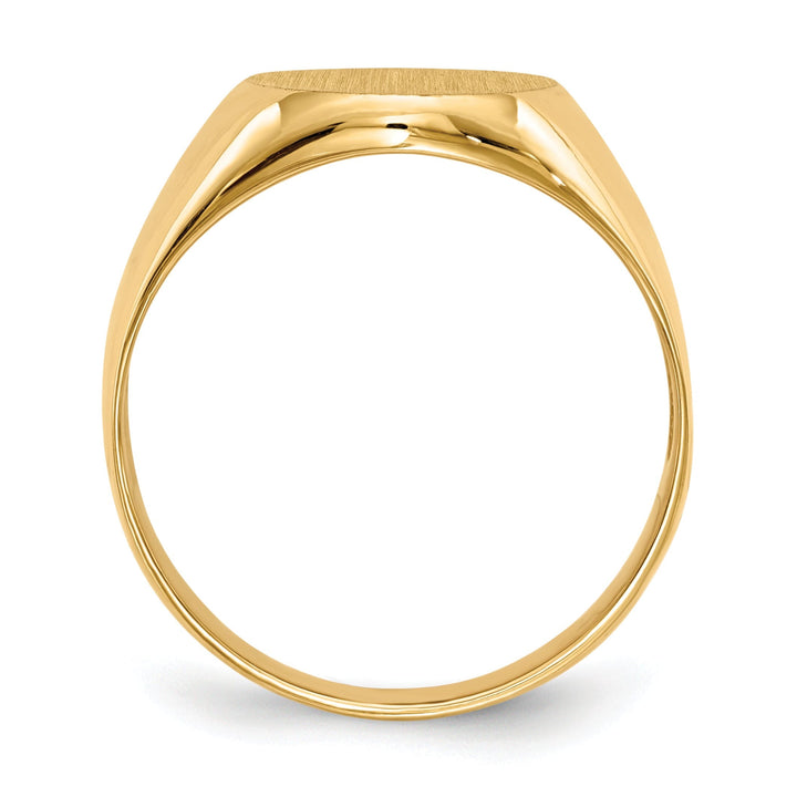 14k Yellow Gold Men's Polished Signet Ring