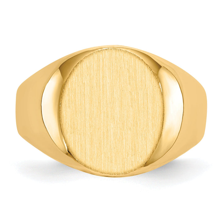 14k Yellow Gold Men's Polished Signet Ring