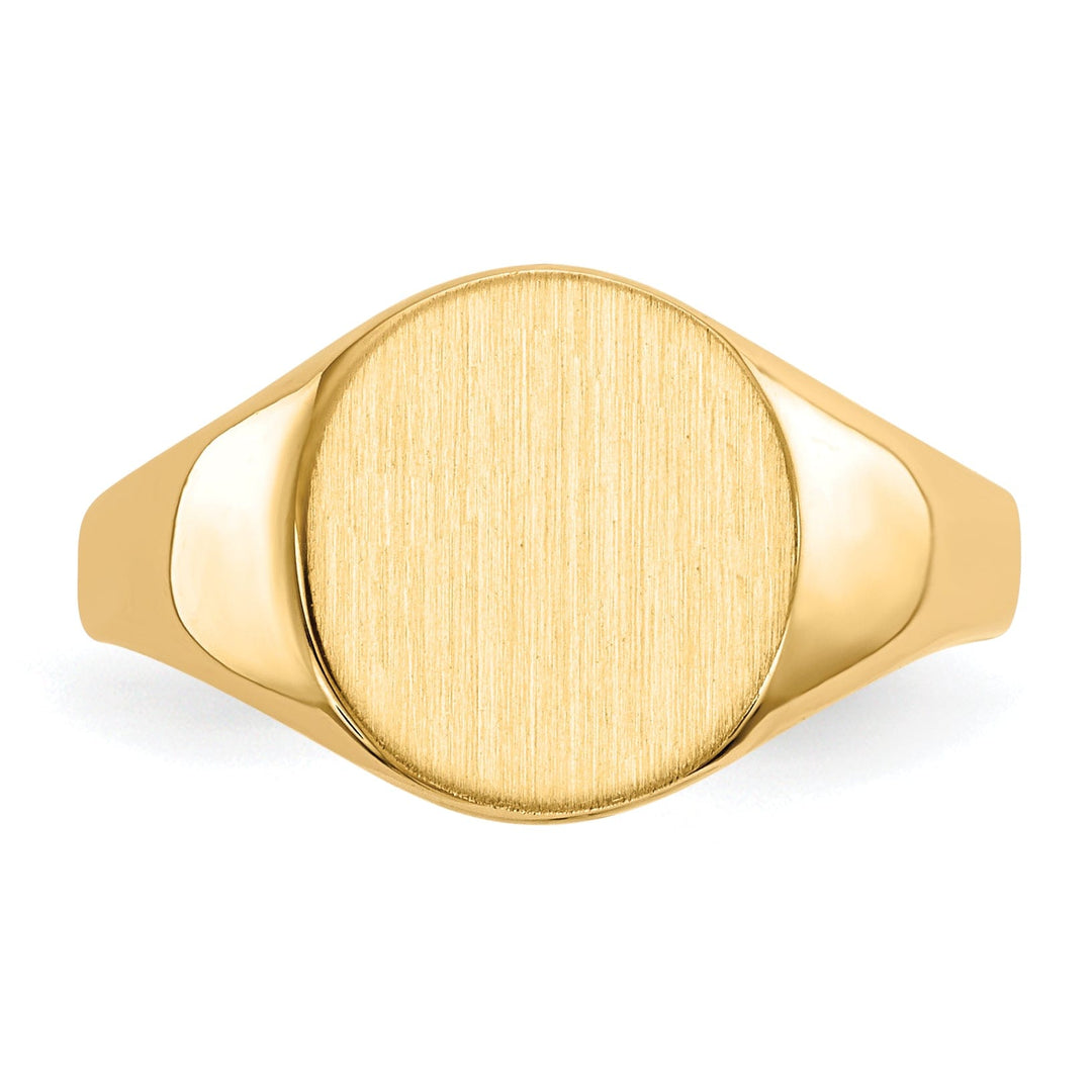 14k Yellow Gold Solid Back Signet Ring