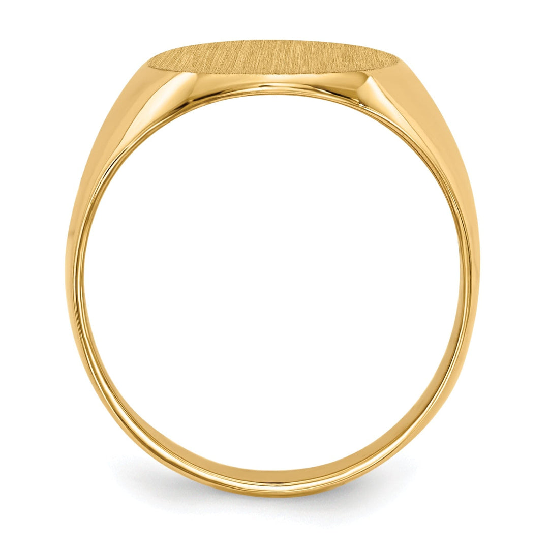 14k Yellow Gold Solid Back Signet Ring