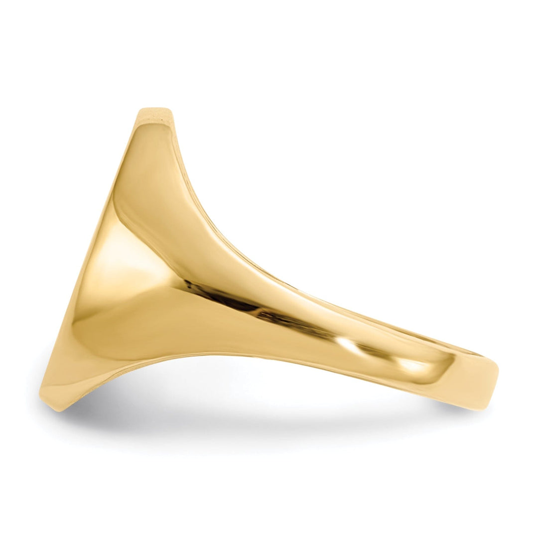 14k Yellow Gold Solid Back Signet Ring