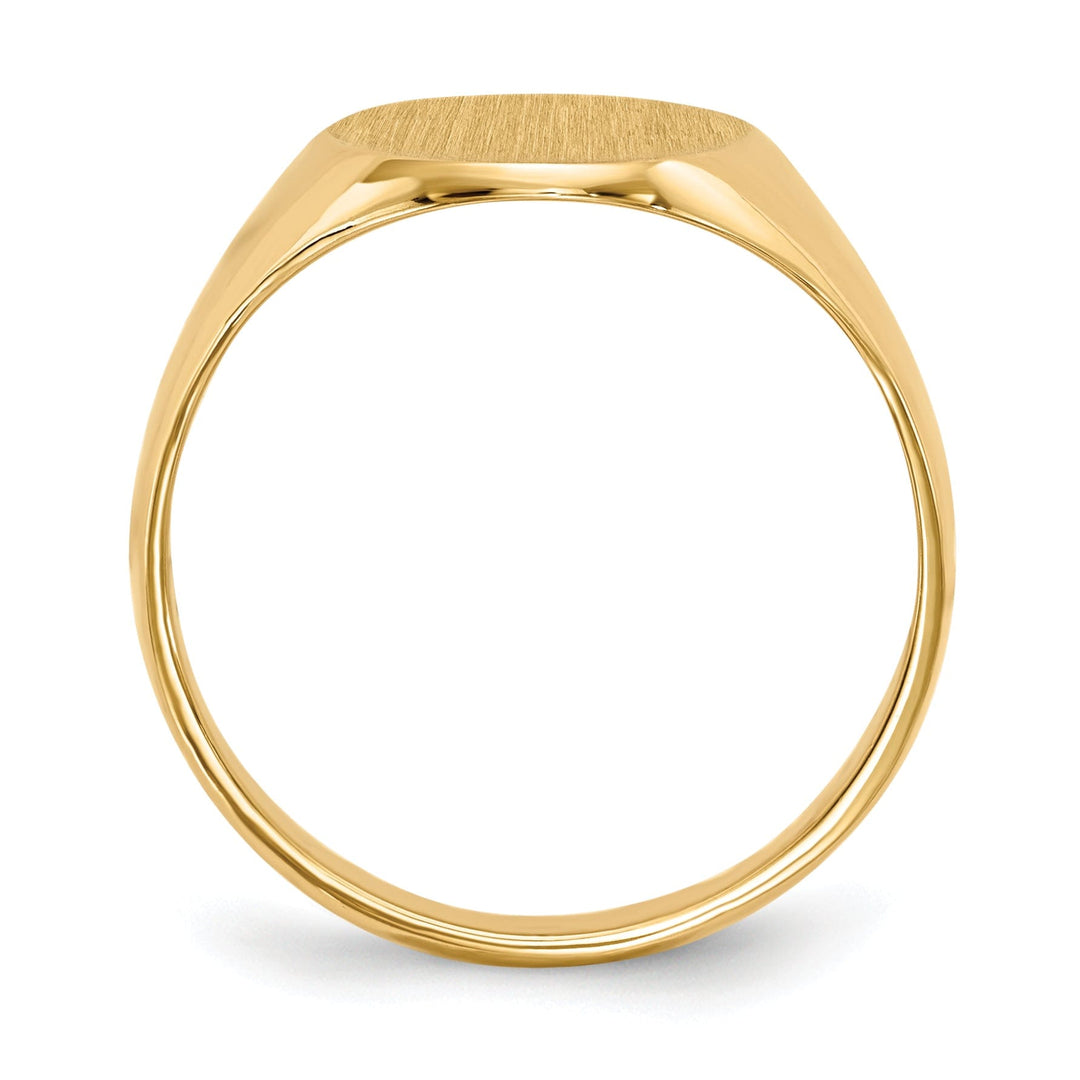 14k Yellow Gold Solid Back Signet Ring