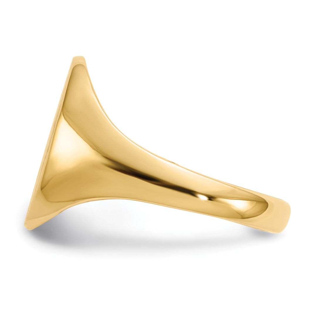 14k Yellow Gold Solid Back Signet Ring