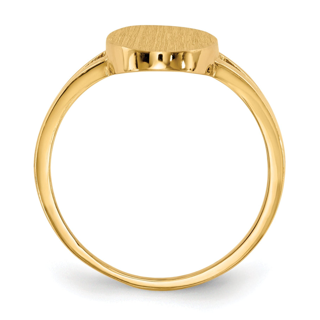 14k Yellow Gold Solid Back Signet Ring