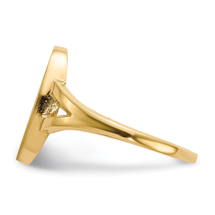 14k Yellow Gold Solid Back Signet Ring