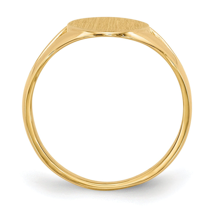 14k Yellow Gold Solid Back Signet Ring