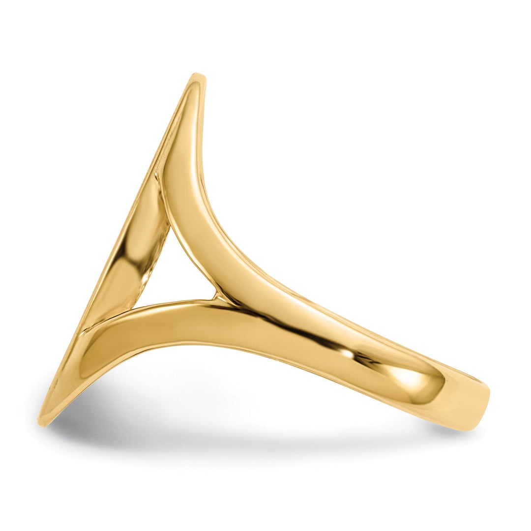 14k Yellow Gold Solid Back Signet Ring