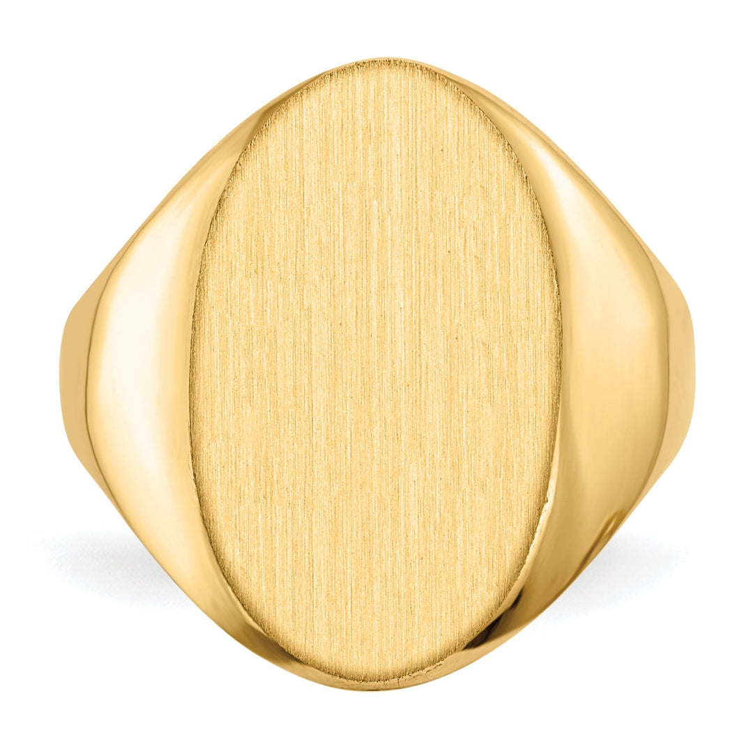 14k Yellow Gold Open Back Signet Ring