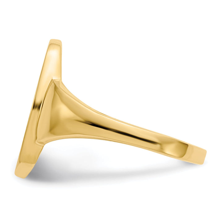 14k Yellow Gold Open Back Signet Ring