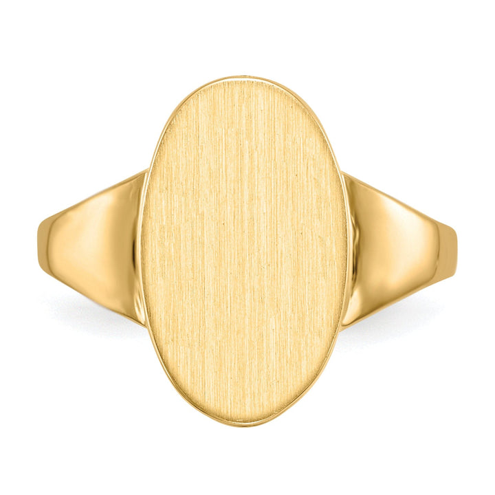 14k Yellow Gold Open Back Signet Ring