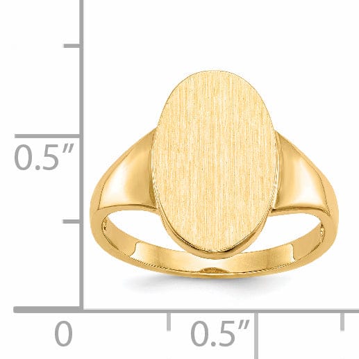 14k Yellow Gold Open Back Signet Ring