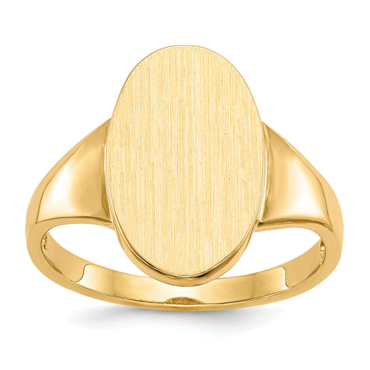 14k Yellow Gold Open Back Signet Ring