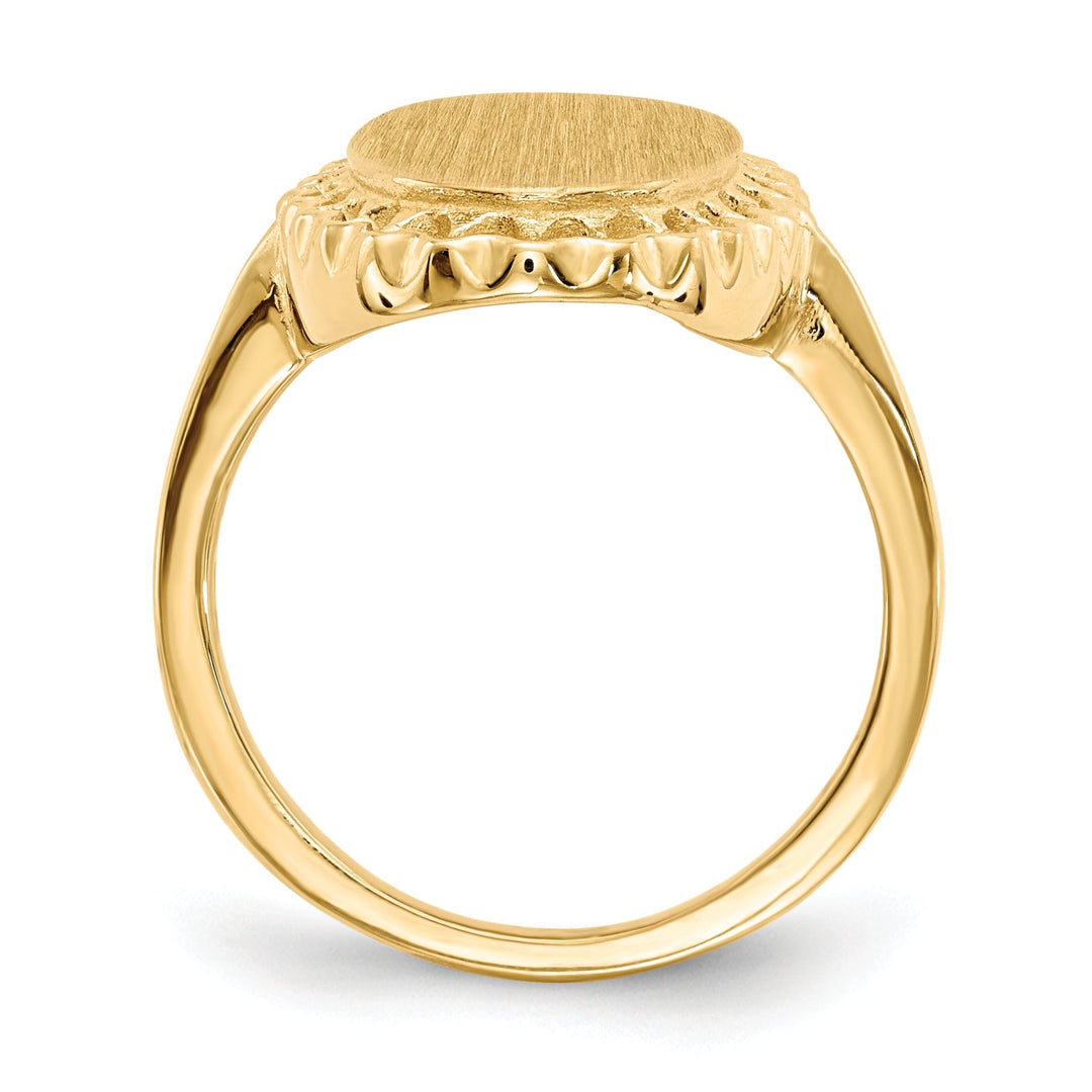 14k Yellow Gold Open Back Signet Ring