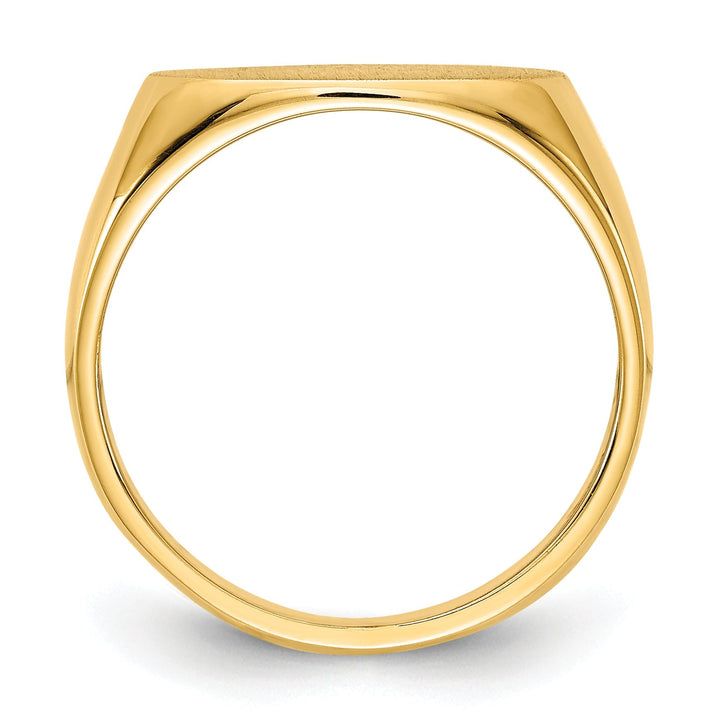 14k Yellow Gold Solid Back Signet Ring