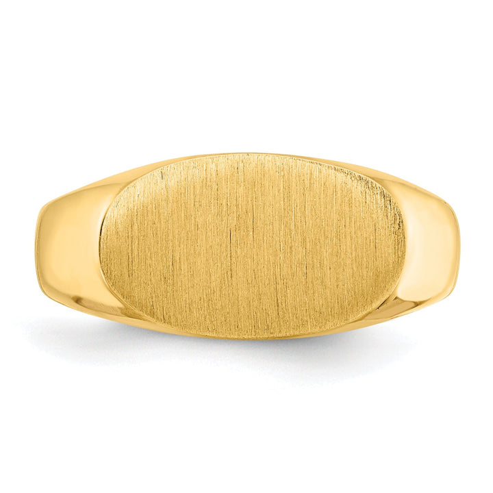 14k Yellow Gold Solid Back Signet Ring