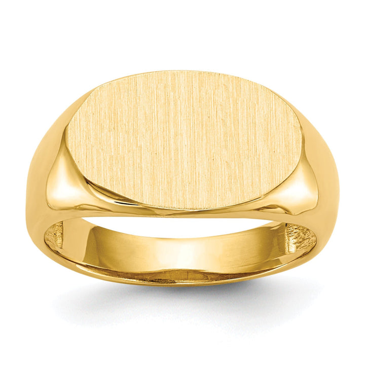 14k Yellow Gold Open Back Signet Ring