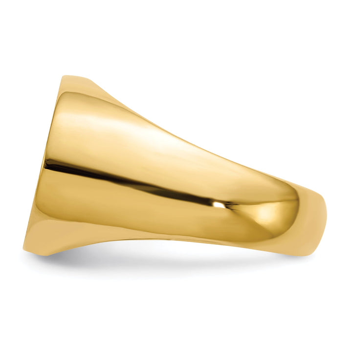 14k Yellow Gold Men's Open Back Signet Ring