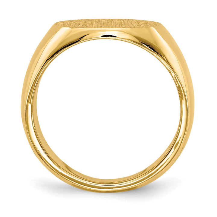 14k Yellow Gold Solid Back Signet Ring