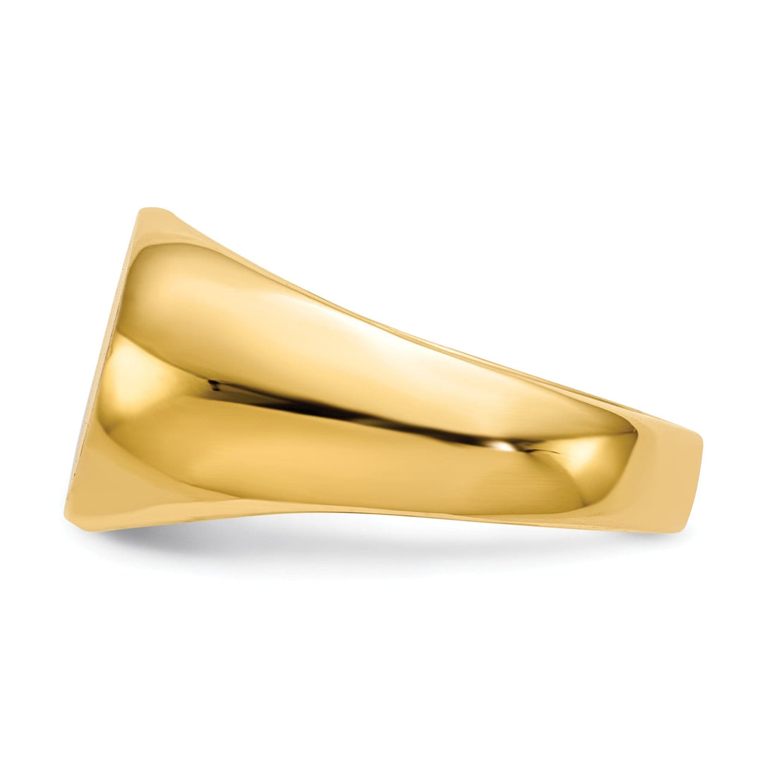 14k Yellow Gold Open Back Signet Ring