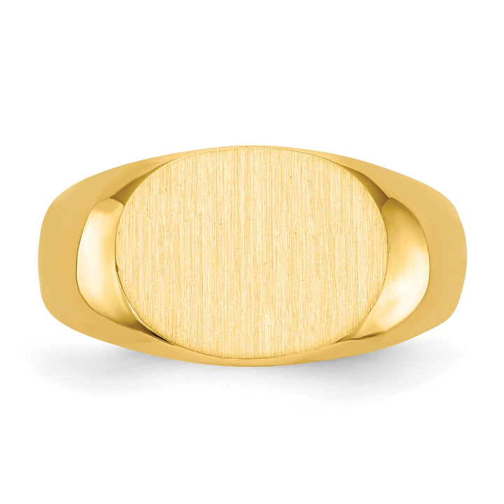 14k Yellow Gold Open Back Signet Ring