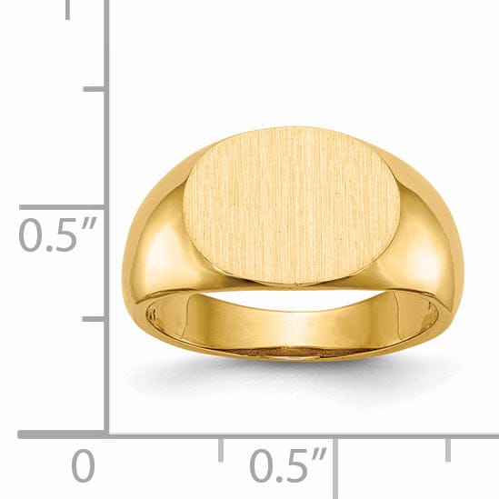 14k Yellow Gold Open Back Signet Ring