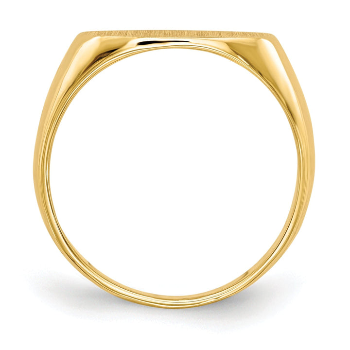 14k Yellow Gold Solid Back Signet Ring