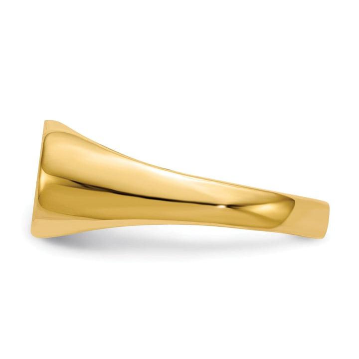 14k Yellow Gold Solid Back Signet Ring