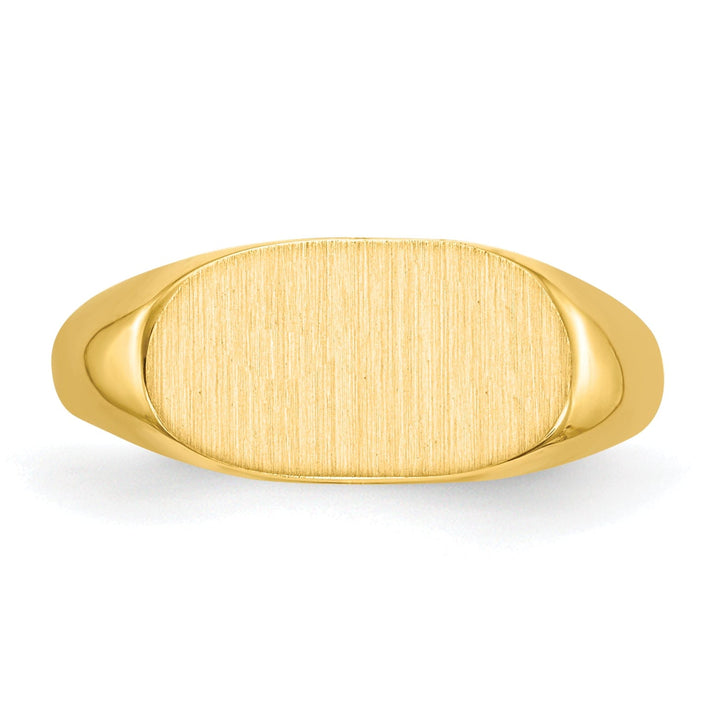 14k Yellow Gold Solid Back Signet Ring