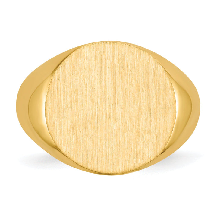 14k Yellow Gold Solid Back Signet Ring