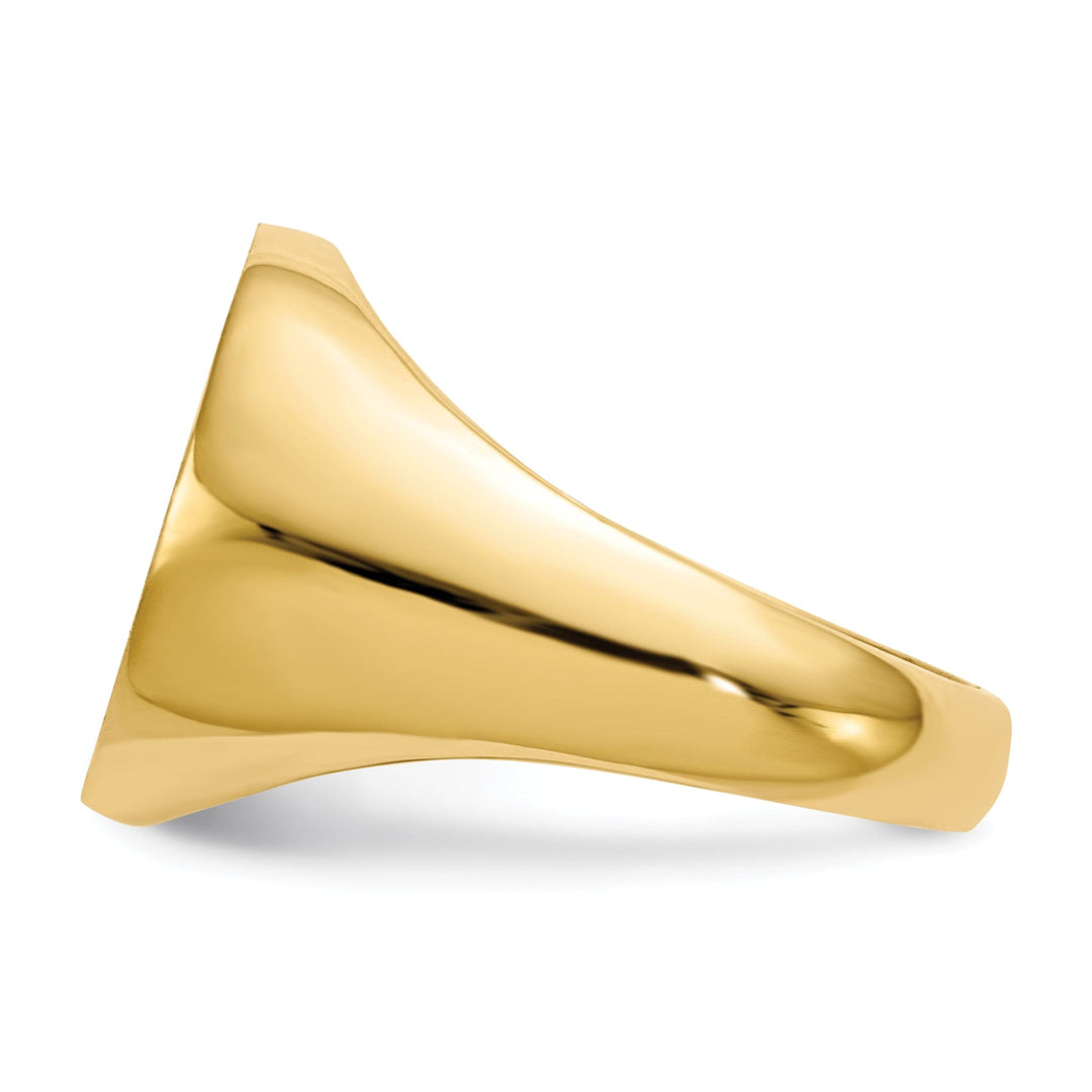 14k Yellow Gold Open Back Signet Ring