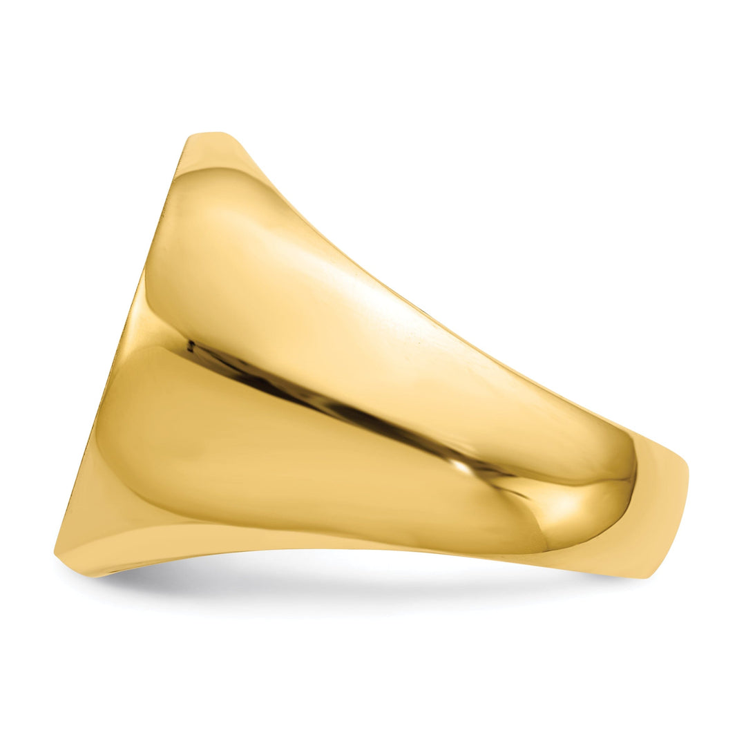 14k Yellow Gold Men's Open Back Signet Ring