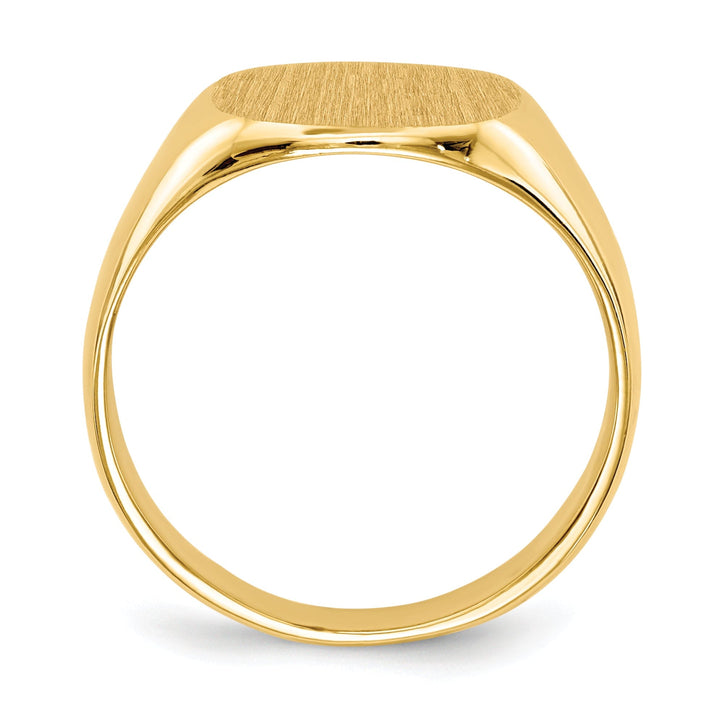 14k Yellow Gold Men's Solid Back Signet Ring